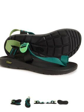 Chaco Women's SIze 9 Bodhi Sandals Green NWT Water Shoes Chacos Adjustable
